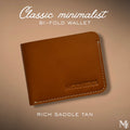 Classic Minimalist Wallet  | Saddle Tan